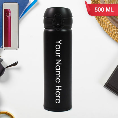 Customized / Personalized Insulated Stainless Steel Bottle (500 ML / Mix Color)