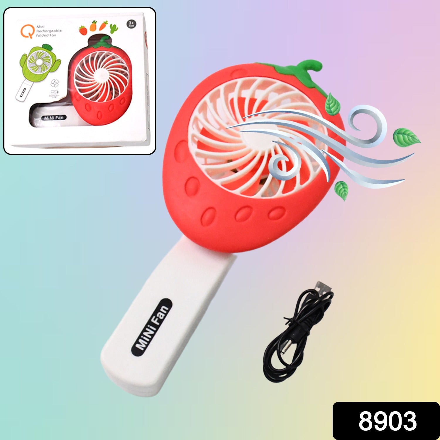 Hand portable mini fan