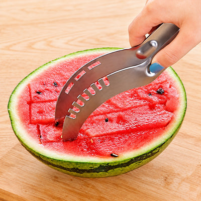 Watermelon Slicer and Server, Stainless Steel 3 in 1 Melon Cutter (1 Pc)
