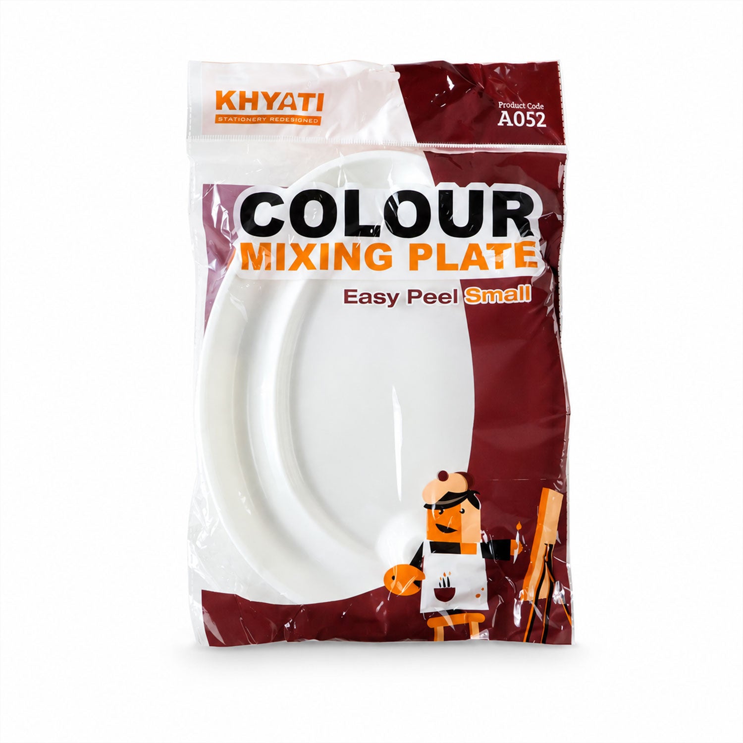 Easy Peel Small Colour Mixing Plate Oval Paint Palette for Kids, Artists & Students