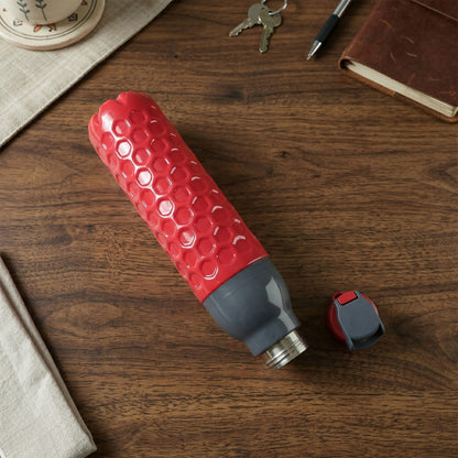 Side view of NG 1100ml insulated water bottle showing textured honeycomb surface
