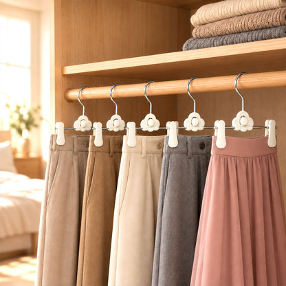 Adjustable Cloud Shape Pants Hangers with Clips for Trousers & Skirts (5 Pc)