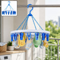 18-Clip Cloth Drying Hanger – Round Plastic for Delicates | Indo Glow