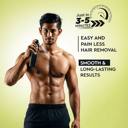 Men Hair Removal Spray with Aloe Extract for Smooth Skin Fast Effective Action (50 Ml)