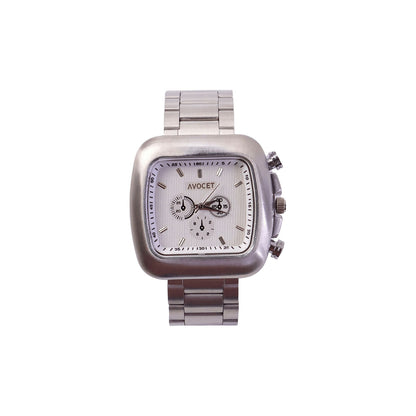 Premium Square Dial Silver Metal Strap Analog Wrist Watch for Men