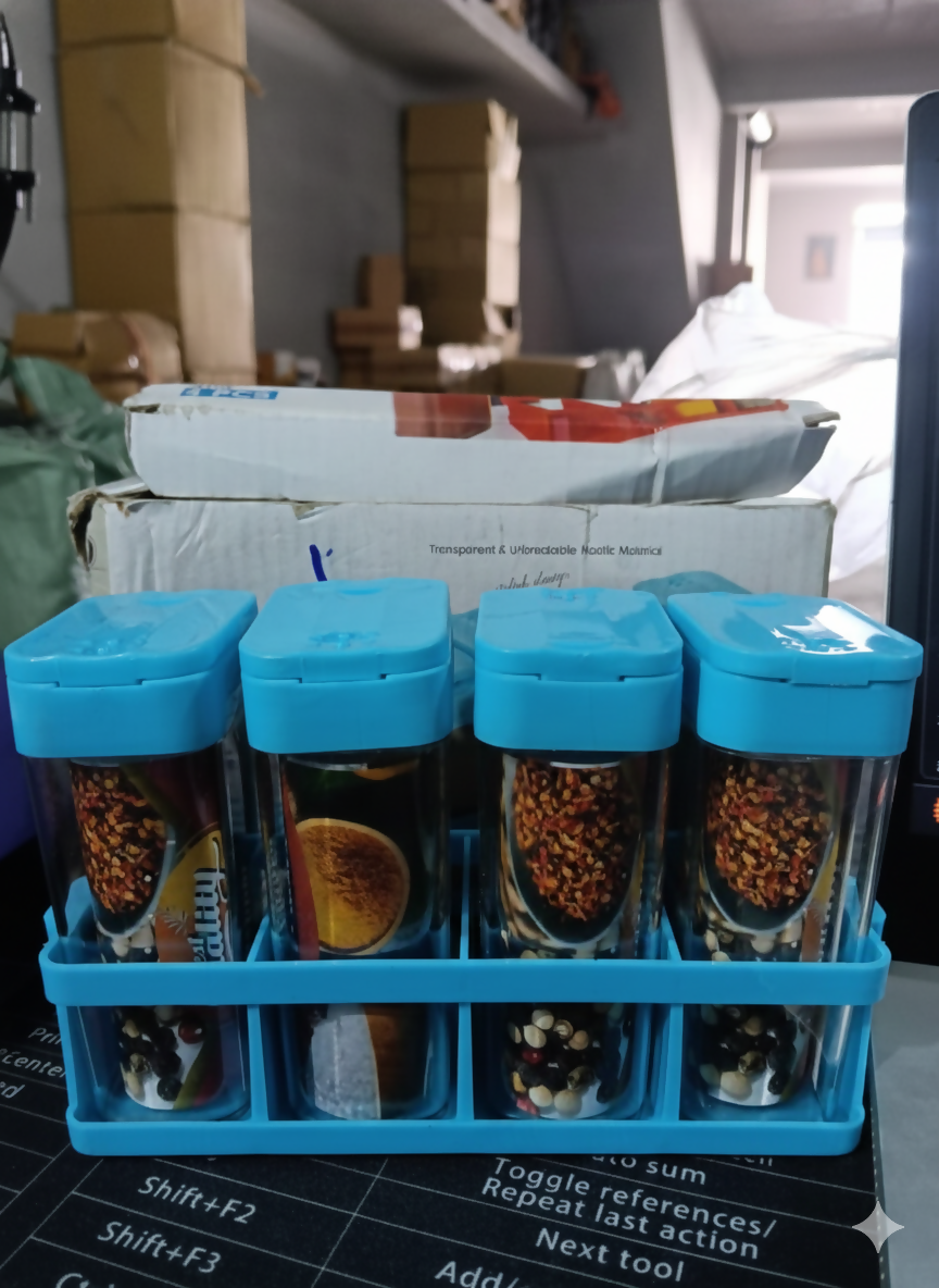 multipurpose spice rack with tray set of 4