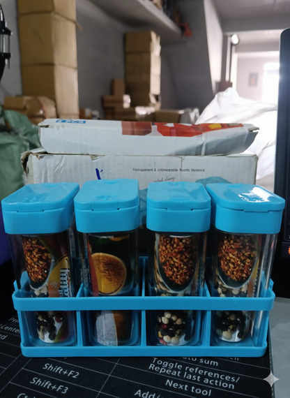 multipurpose spice rack with tray set of 4