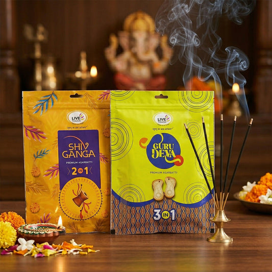 Shiv Ganga & Guru Deva Premium Agarbatti Jumbo Family Pack (2 Packs of 700gm)