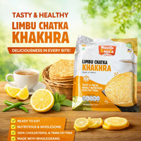 Naasta Baasta Limbu Chatka Khakhra Ready to Eat Tangy & Healthy Snack (200gm)