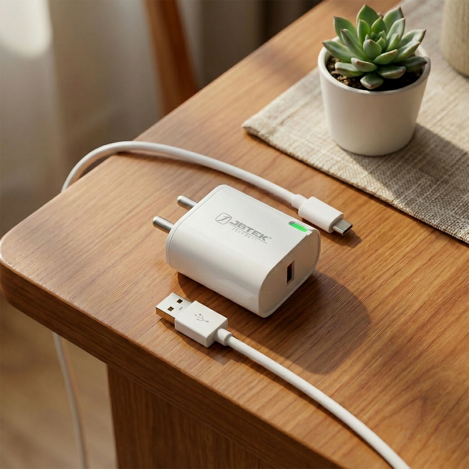 USB Fast 15W Charging Adapter with USB to Type C Cable for Smartphones