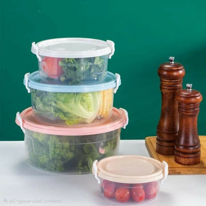4 pcs lock lid Plastic Container 1400 ml
