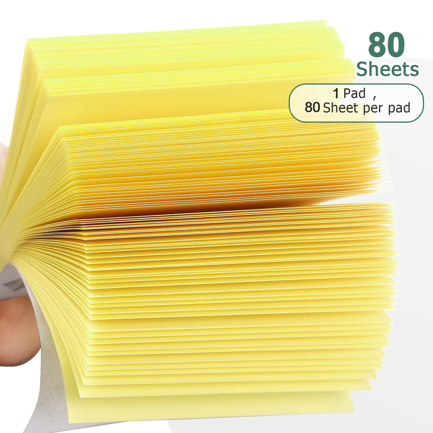 Self Sticky Note Pad 3 x 4 Inches with Strong Adhesive for Office & Home (80Sheets,Pack Of 6)