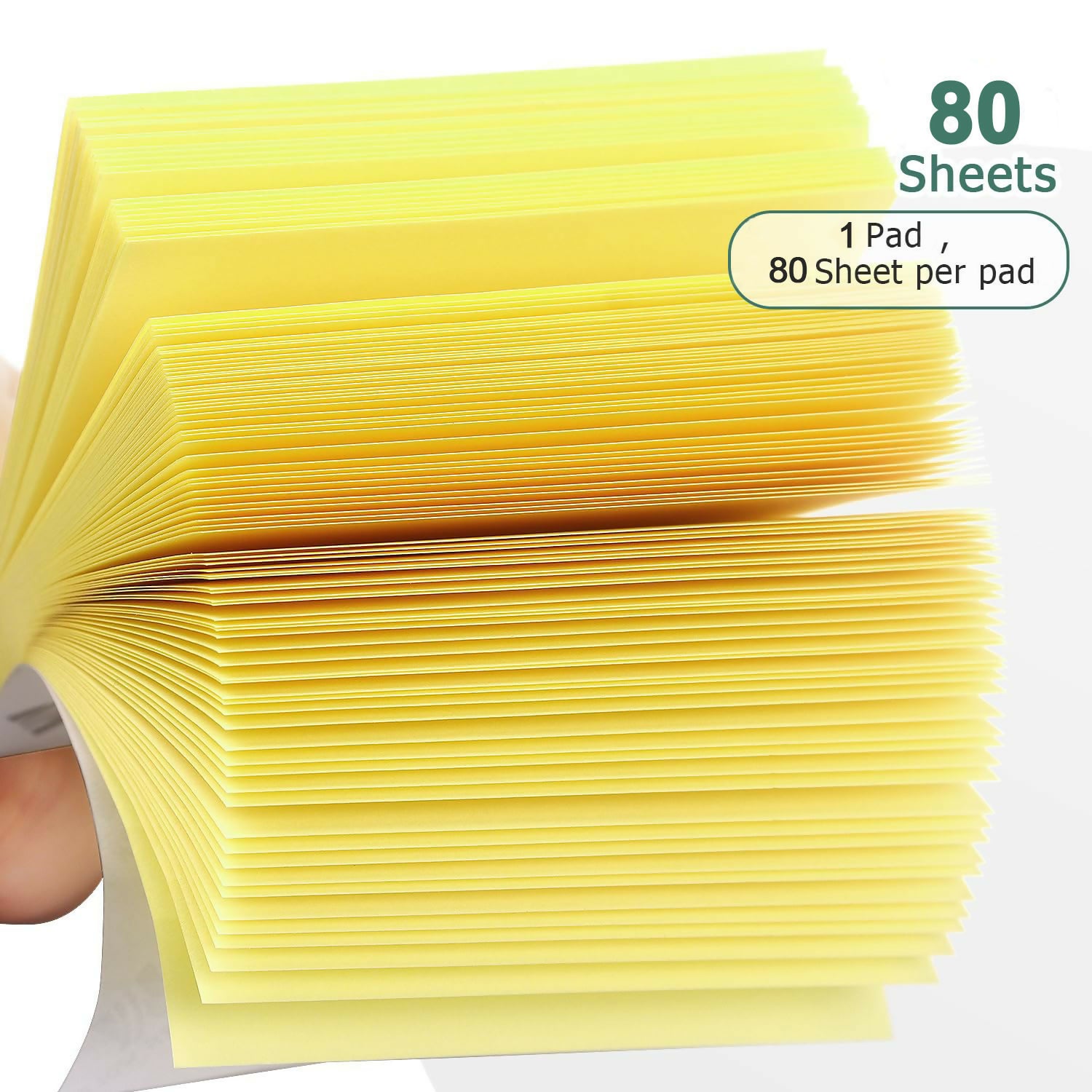 Self Sticky Note Pad 3 x 4 Inches with Strong Adhesive for Office & Home (80Sheets,Pack Of 6)
