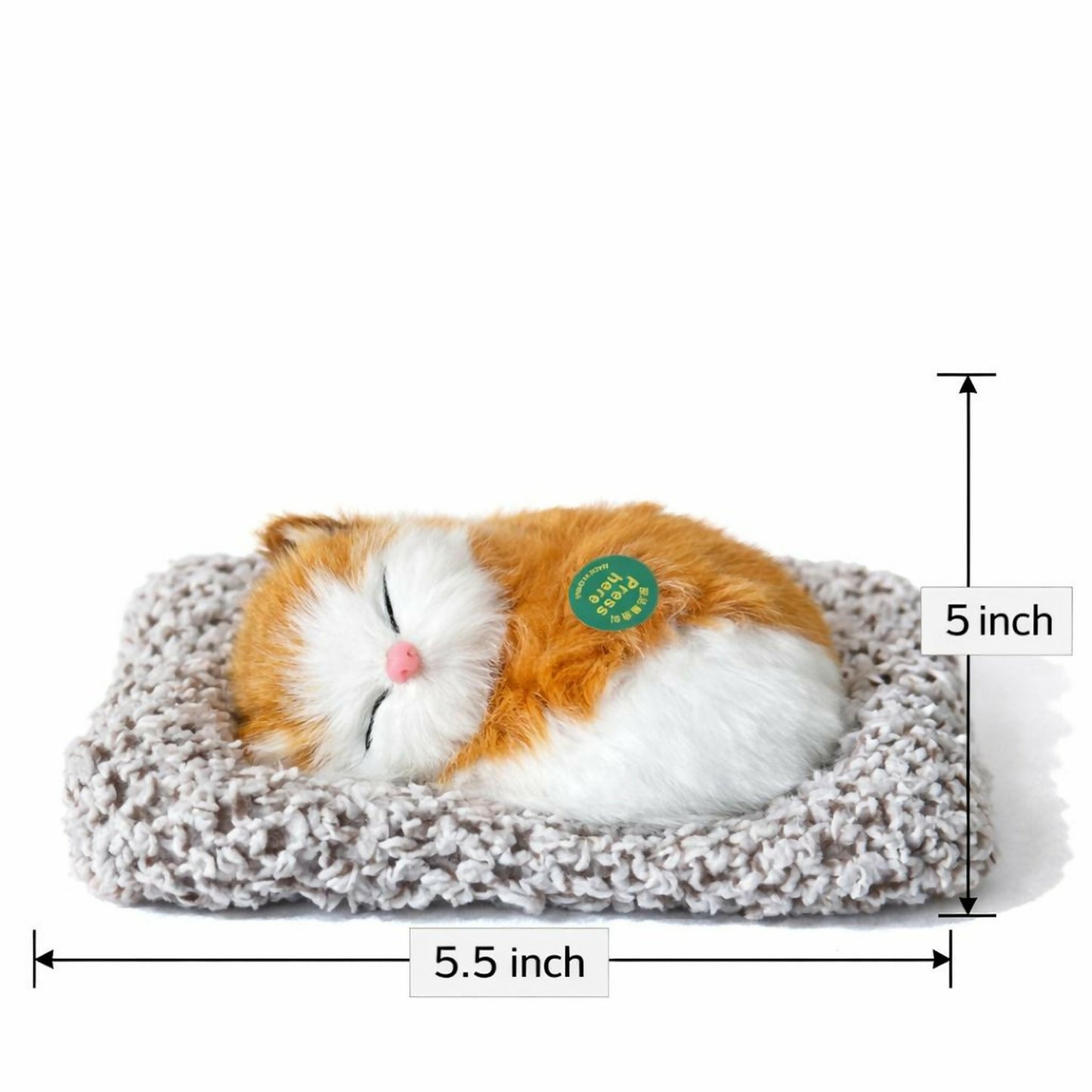 Sleeping Orange White Cat Car Dashboard Plush Cute Soft Toy Showpiece Decor