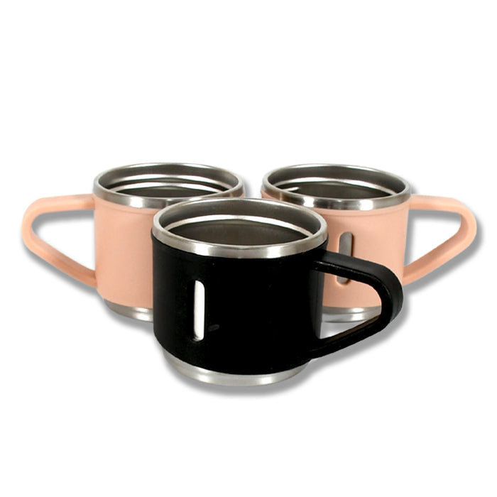 Stainless Steel Vacuum Coffee / Tea Cup, Tea Mug Hot Insulated Double Wall Stainless Steel, Coffee, and Milk Cup with Handle Easy To Carry: Coffee Cup (3 pc)