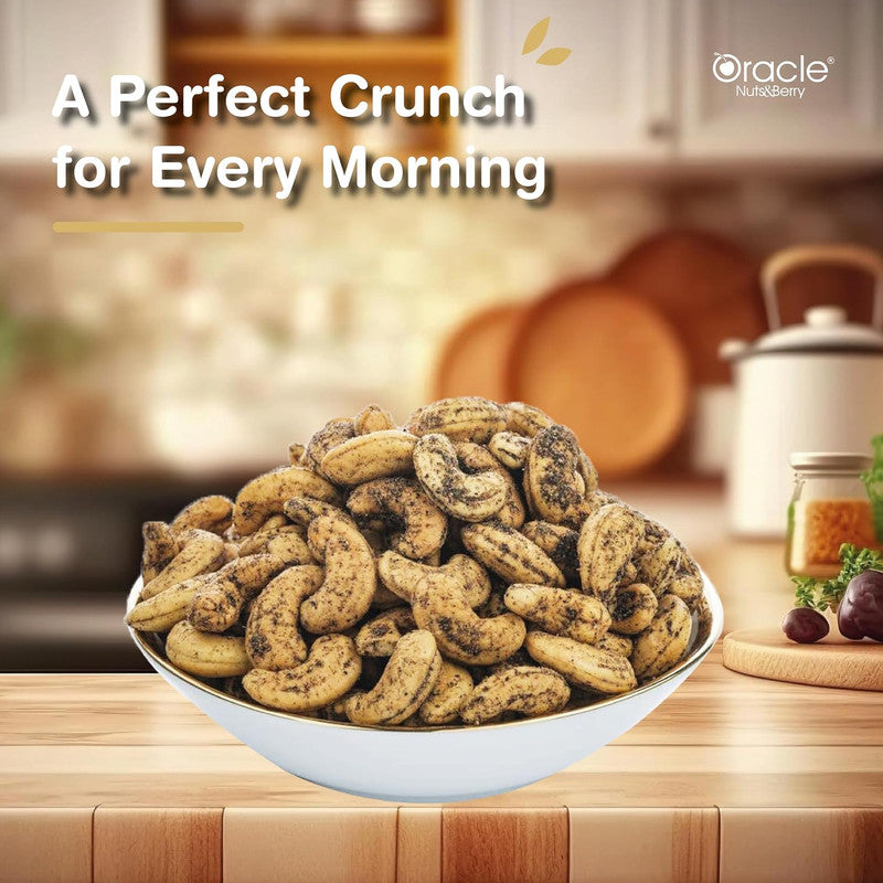 Oracle Black Pepper Roasted & Salted Cashews Crunchy Dry Fruits Snack (200gm)