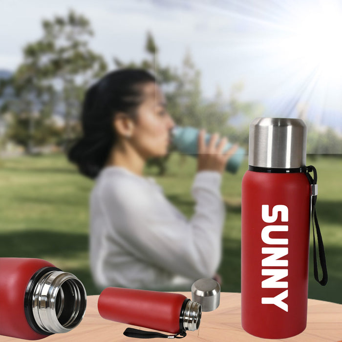 Customize Stainless Steel Water Bottle, Fridge Water Bottle, Stainless Steel Water Bottle Leak Proof, Rust Proof, Cold & Hot Thermos steel Bottle| Leak Proof | Office Bottle | Gym | Home | Kitchen | Hiking | Trekking | Travel Bottle (Approx 600ML)