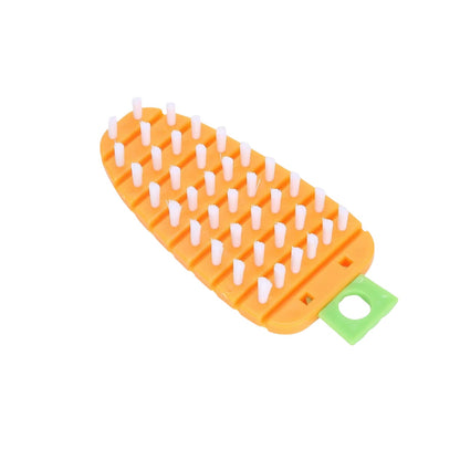 Carrot-Shaped Non-Toxic Vegetable Scrubbing Brush for Fruits & Veggies