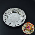 Pooja Thali Set – 8-Inch Plastic Silver Color for Festivals | Styleva