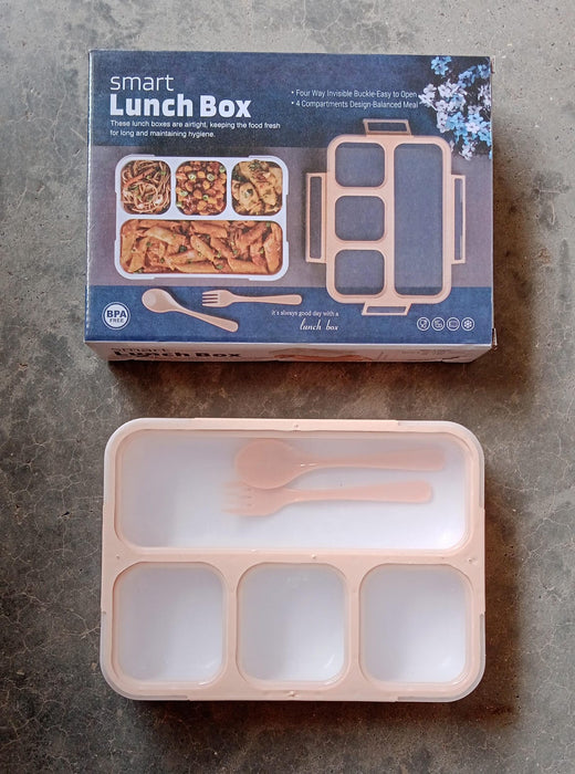 5212 Lunch Box 4 Compartment With Leak Proof Lunch Box For School & Office Use