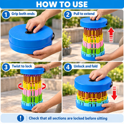 Retractable Folding Stool – Portable, Lightweight & Compact | Trekola