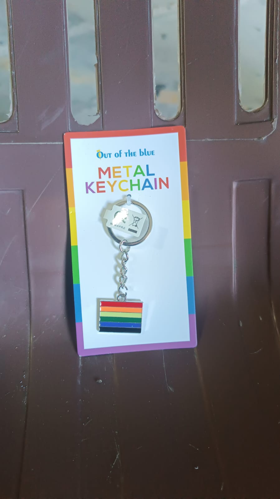 Rainbow Design Metal Keyring Key Chain (1 Pc)