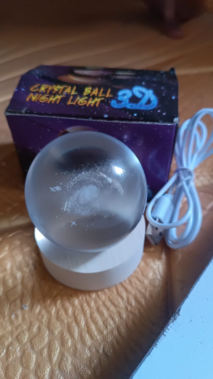 3D Crystal Ball lamps With Base (1 Pc)