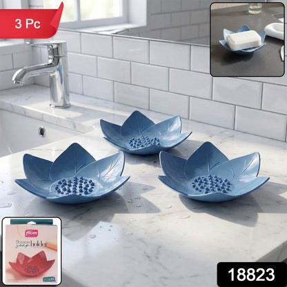 Supermom 3-Piece Lotus Blossom Design Soap Holder Set