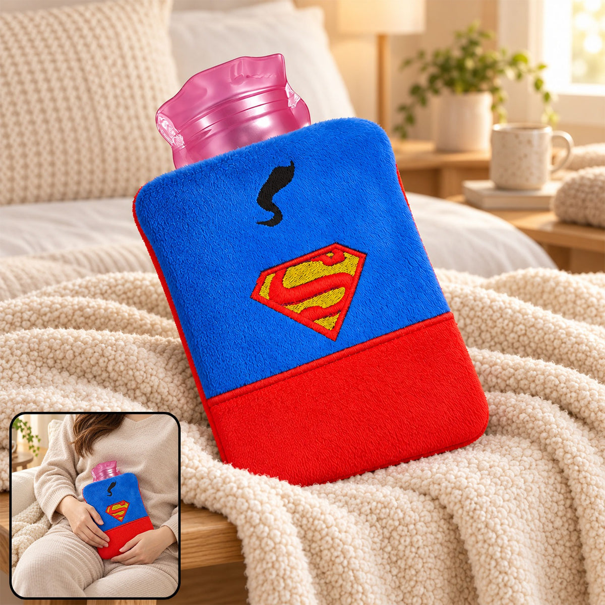 Hot Water Bag for Pain Relief – Soft Cover | Velvet Wellness