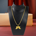 Gold Plated Double Nail Pendant Necklace for Men – Durable & Stylish