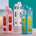 Kawaii Water Bottle 900ml – Leakproof BPA-Free with Hidden Straw