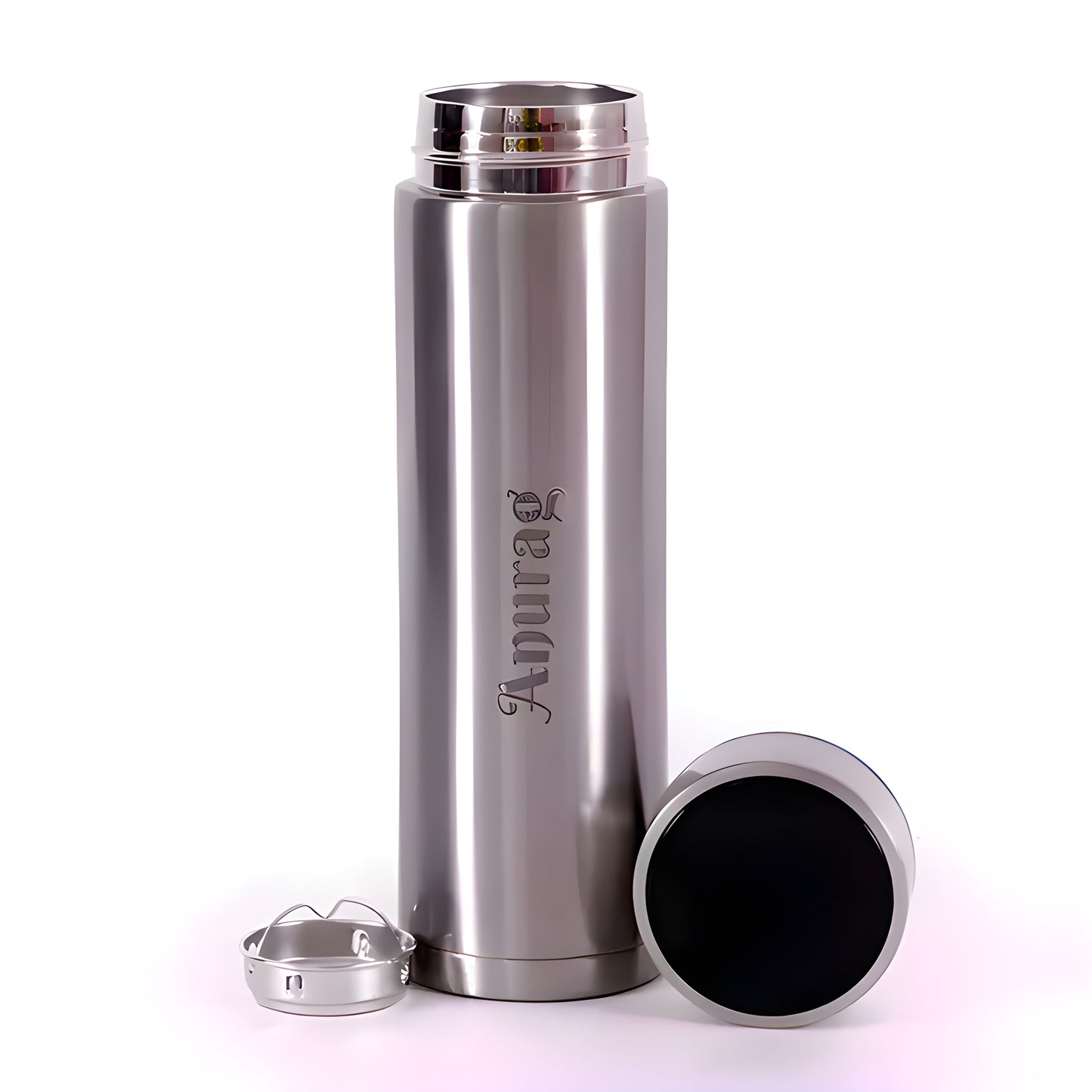 Personalized Stainless Steel Smart Water Bottle with Smart LCD Temperature Touch - 500ML