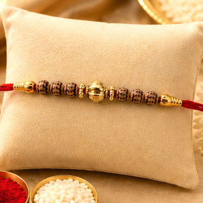 Rudraksha Bead Rakhi with Choco Magic, Pack of 3