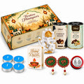 Diwali Gift Hamper with Choco Magic & Nut Butterscotch, Ganesha Idol, Tealights & Decor