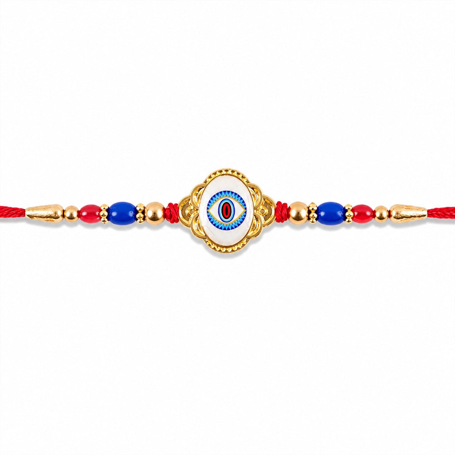 Evil Eye Motif Stone Studded Designer Rakhi for Brother (10pcs)