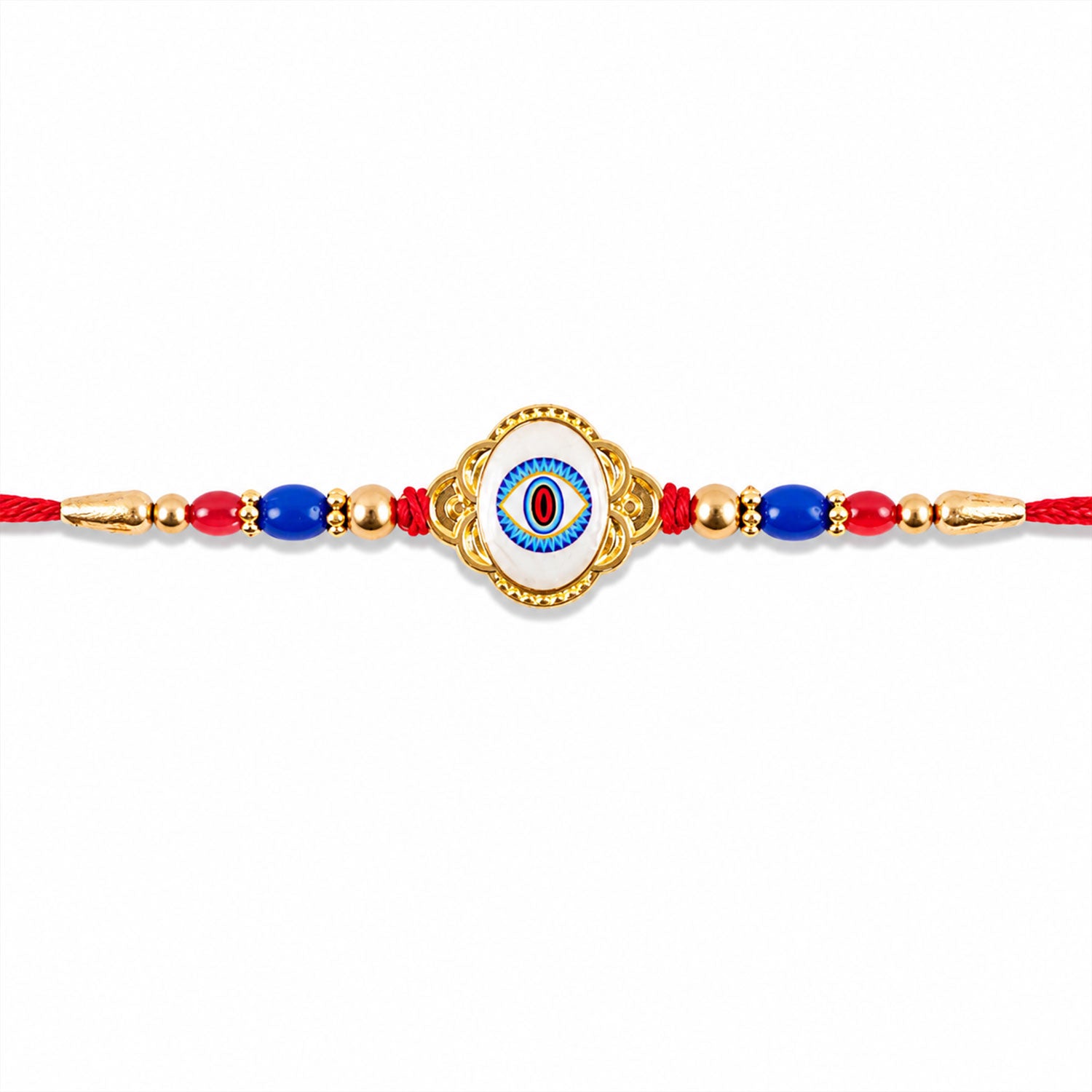 Evil Eye Motif Stone Studded Designer Rakhi for Brother (5pcs)
