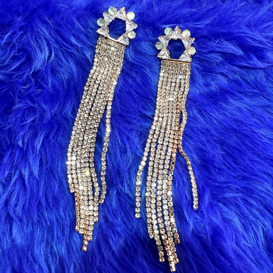 Long Jhumka Earring Crystal Earring For Women