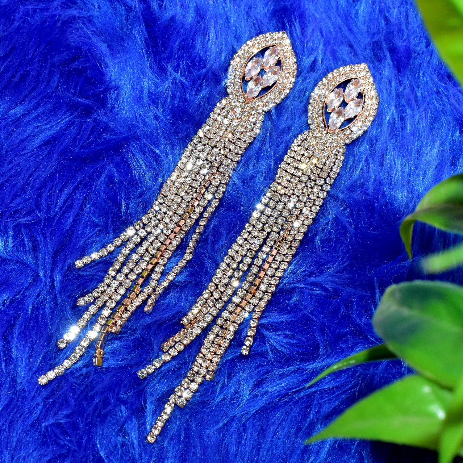 Diamond-Studded Jumka Earrings