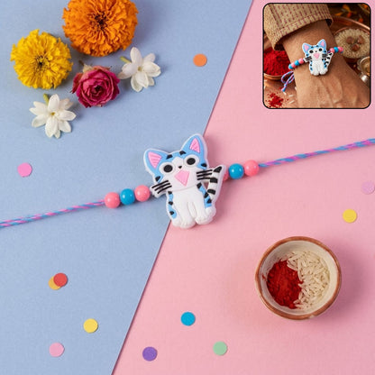 Rakhi Cute Cartoon Kitty Cat for Brother's Festive Gift (10pcs)