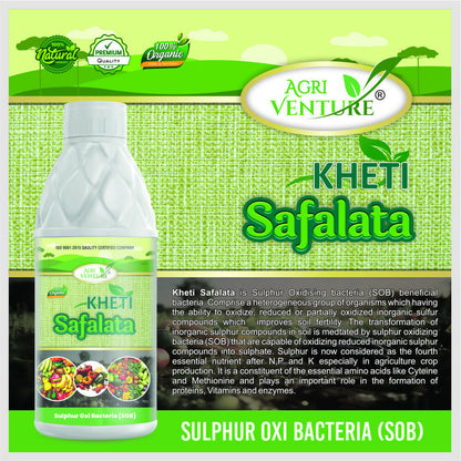 AgriVenture KHETI SAFALATA ( SOB - Sulphur Oxi Bacteria) Improves Soil Fertility Bactericide Organic Product BIO FIRTILIZERS (1 LTR)