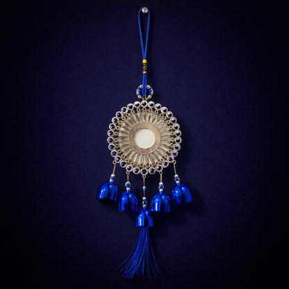 Evil Eye Hanging Decor with Bells & Tassel for Home, Door & Car Protection