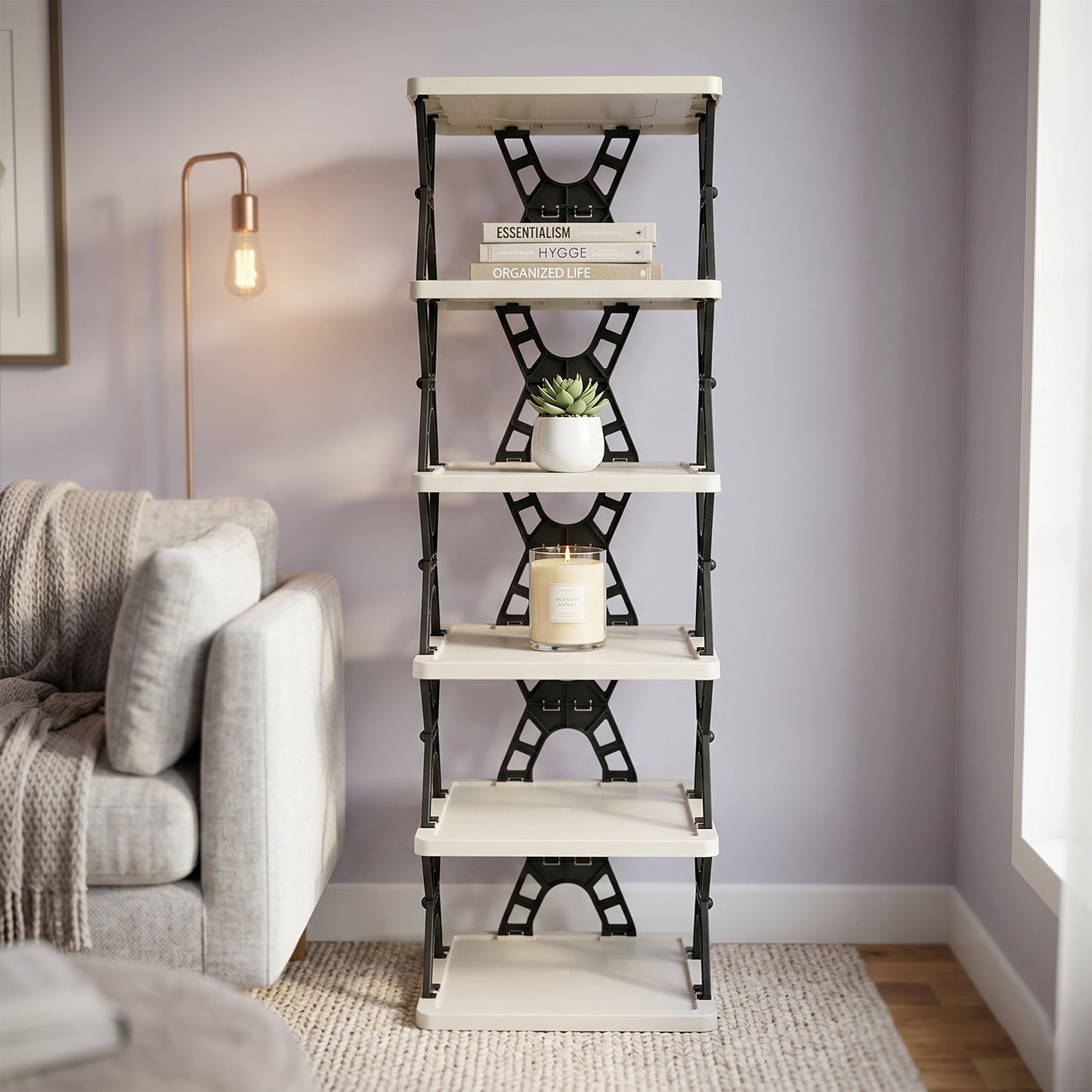 foldable metal storage rack home use
