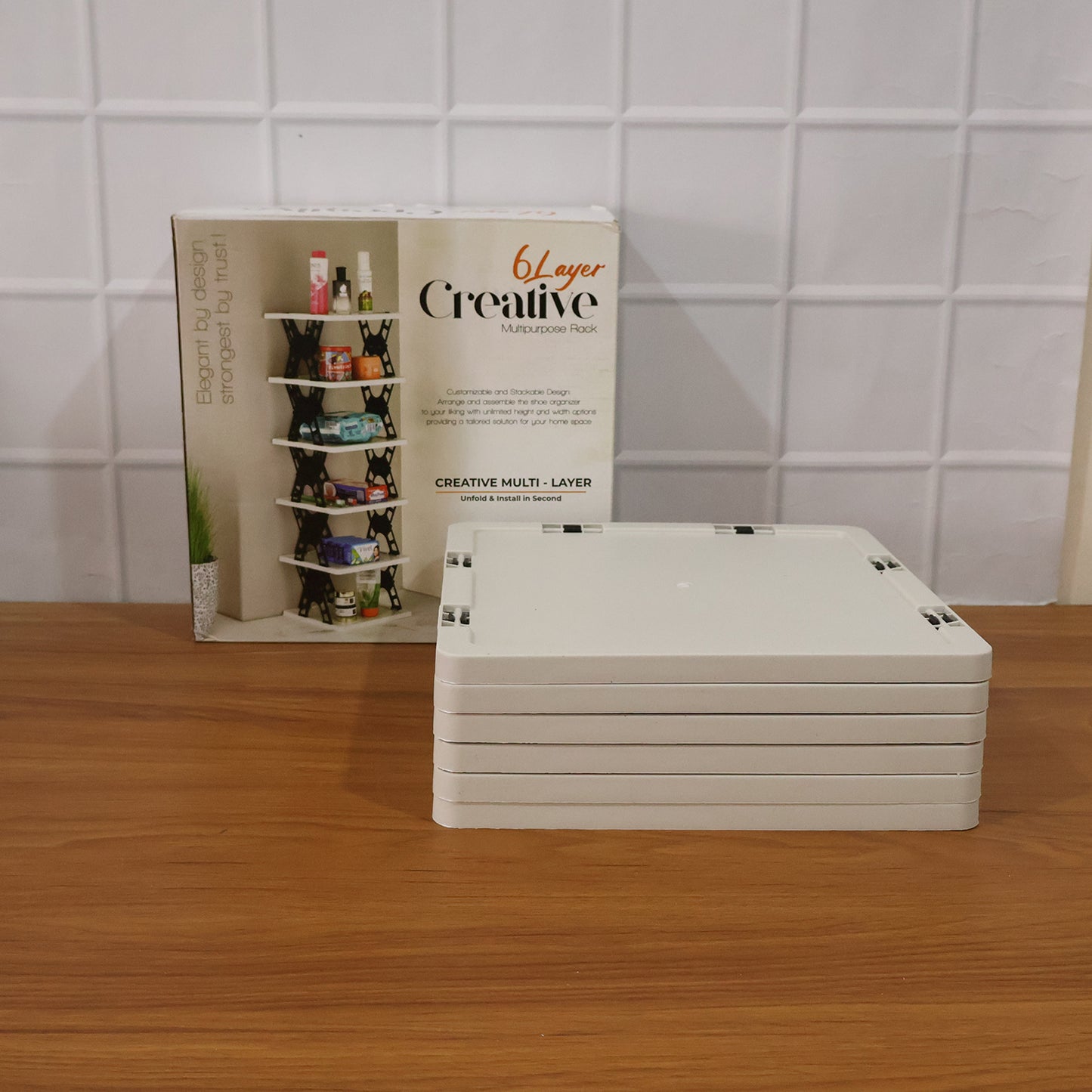 compact 6 tier utility rack for home