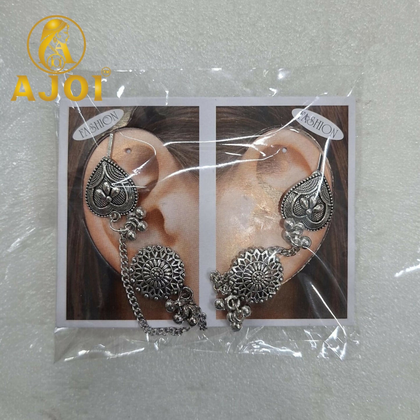 Royal Antique Silver Chain Earrings