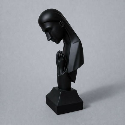 Modern abstract praying lady sculpture decorative showpiece