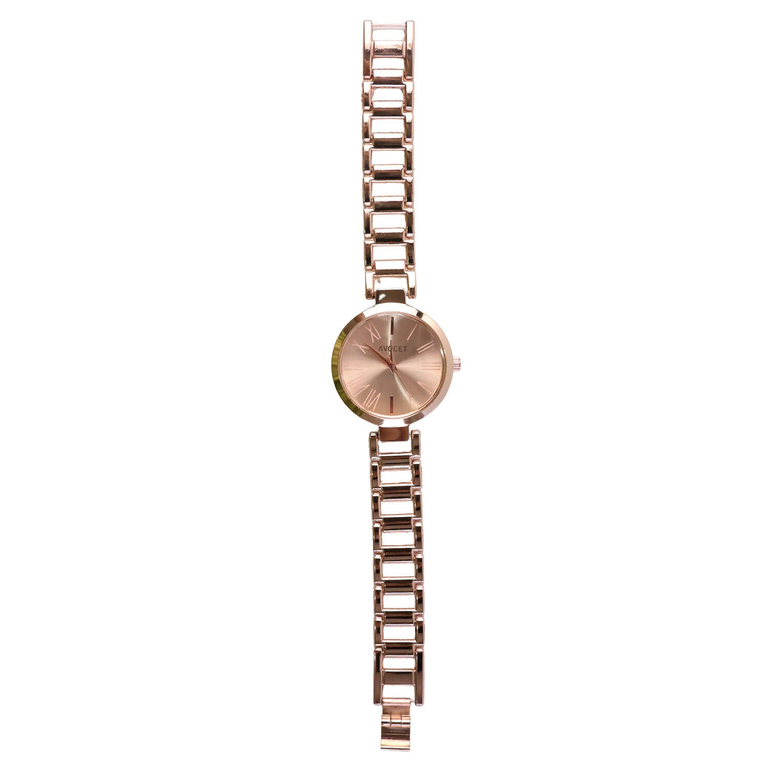 Fashion rose gold watch with round dial