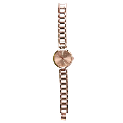 Fashion rose gold watch with round dial