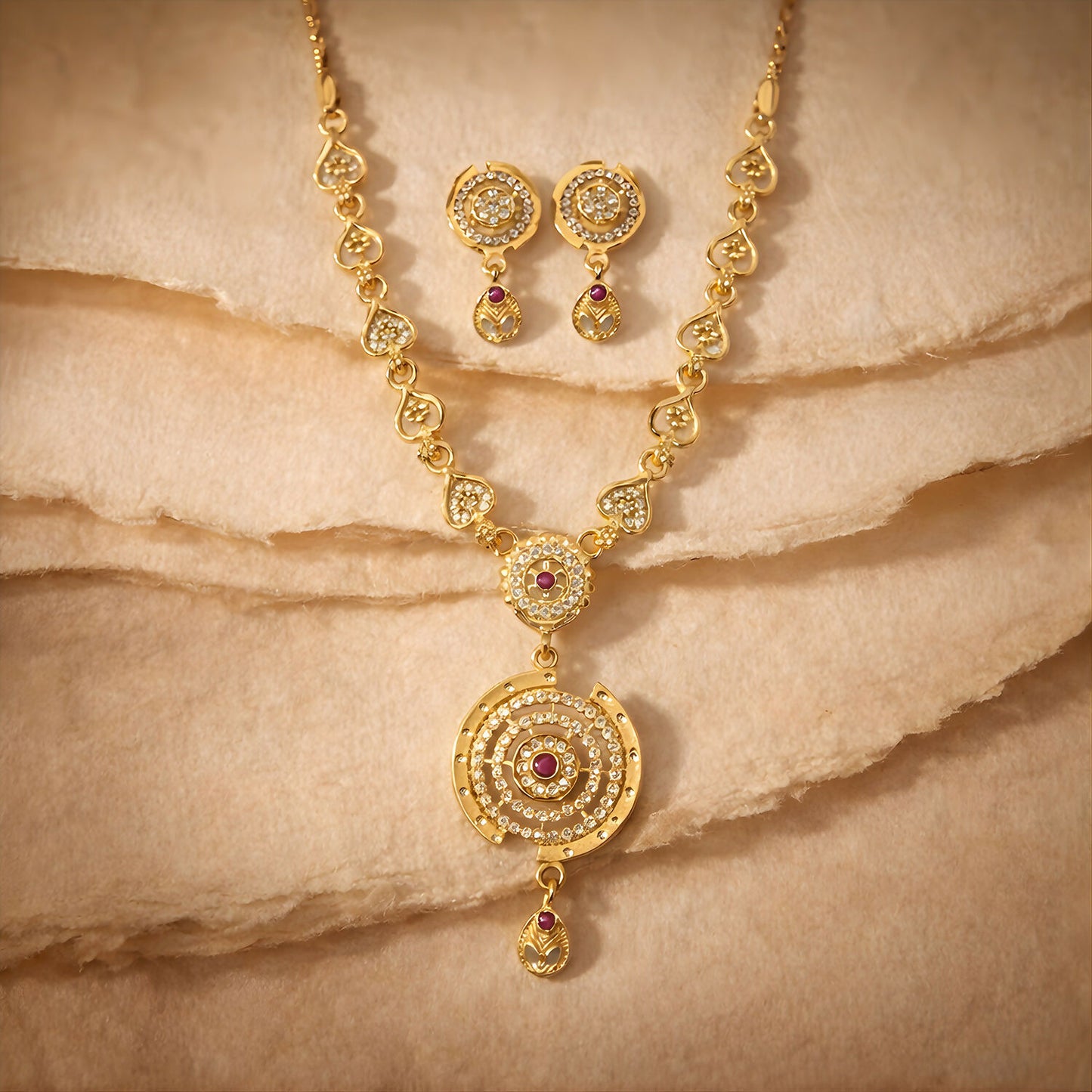 Elegant Queen Inspired Necklace Set with Royal Design for Women Festive Wear