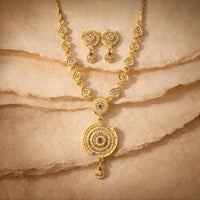 Elegant Queen Inspired Necklace Set with Royal Design for Women Festive Wear