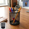 Roundex Metal Pen Stand Black Mesh Desk Organizer For Office And Study Table